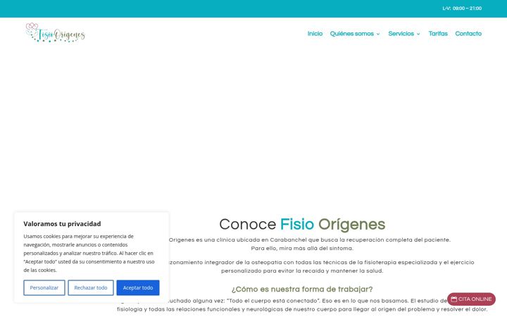 Screenshot του fisioorigenes.es