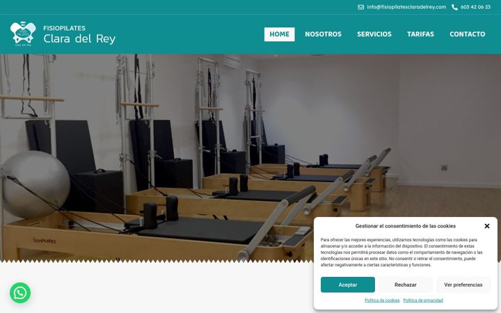 Screenshot of fisiopilatesclaradelrey.com