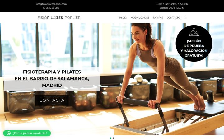 Screenshot of fisiopilatesporlier.com