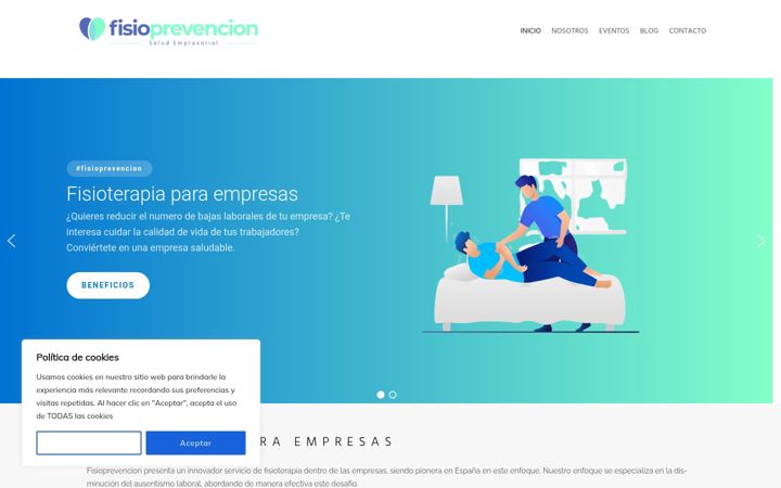 Screenshot of fisioprevencion.com