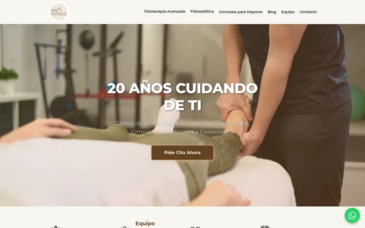 Screenshot of fisioprosperidad.com