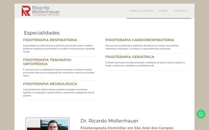 Screenshot of fisiormollenhauer.com.br