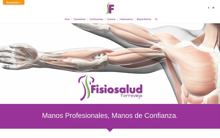 Screenshot von fisiosaludtorrevieja.es