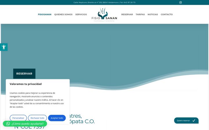 Screenshot of fisiosanan.com