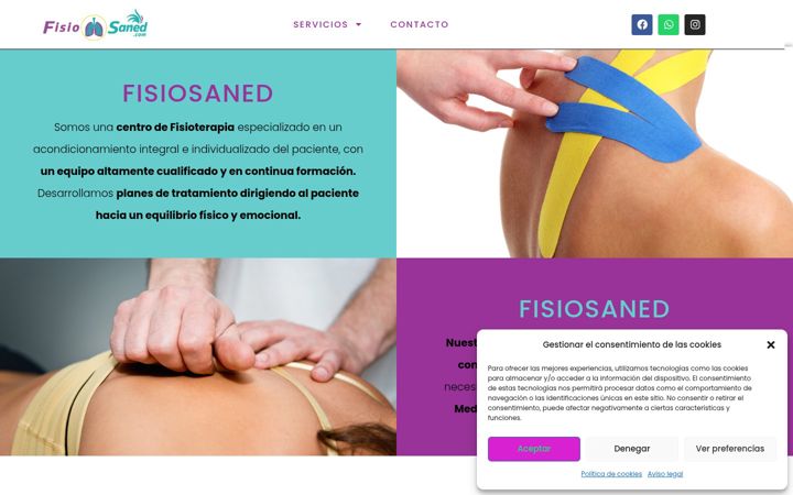 Screenshot of fisiosaned.com