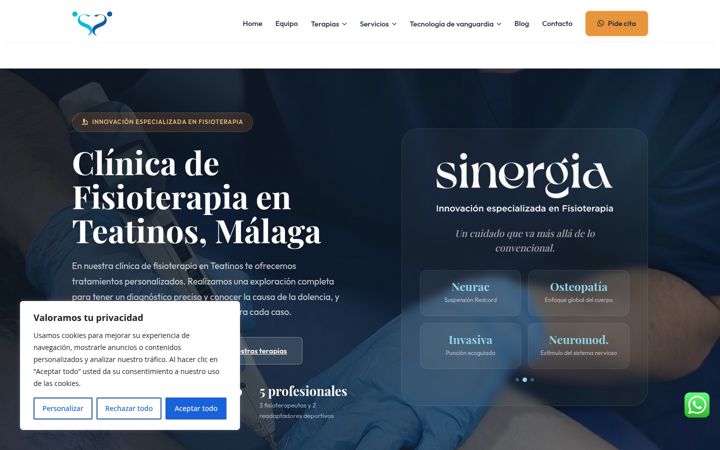Screenshot of fisiosinergia.es