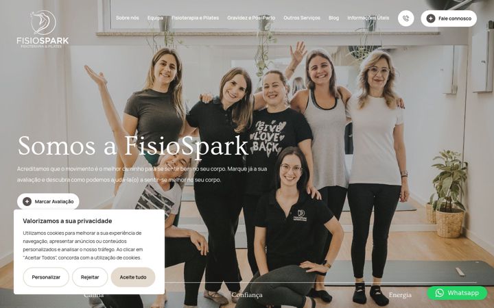 Zrzut ekranu fisiospark.pt