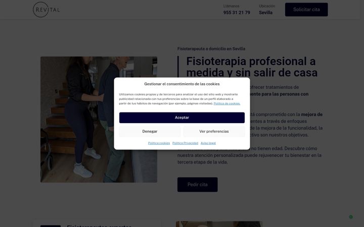 Screenshot of fisioterapeutadomiciliosevilla.com