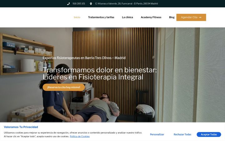 Screenshot of fisioterapia-angelaraque.es