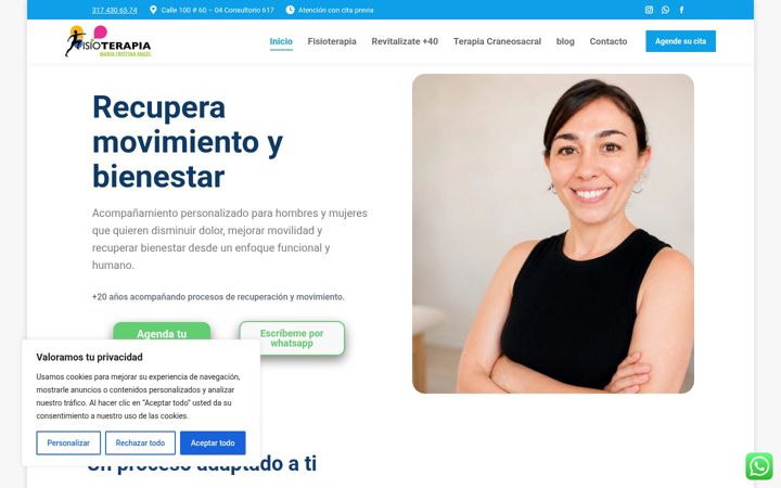 Capture d'écran de fisioterapia.com.co