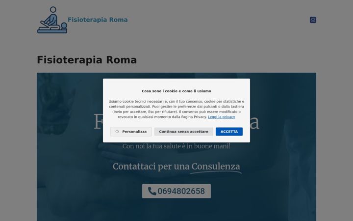 Screenshot of fisioterapia.roma.it