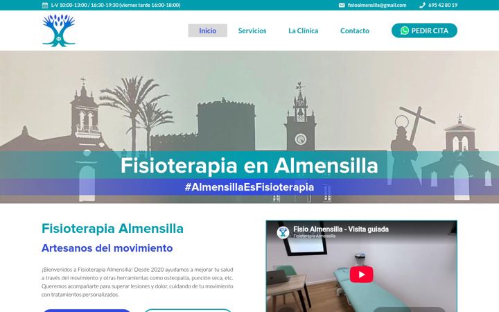 Screenshot of fisioterapiaalmensilla.com