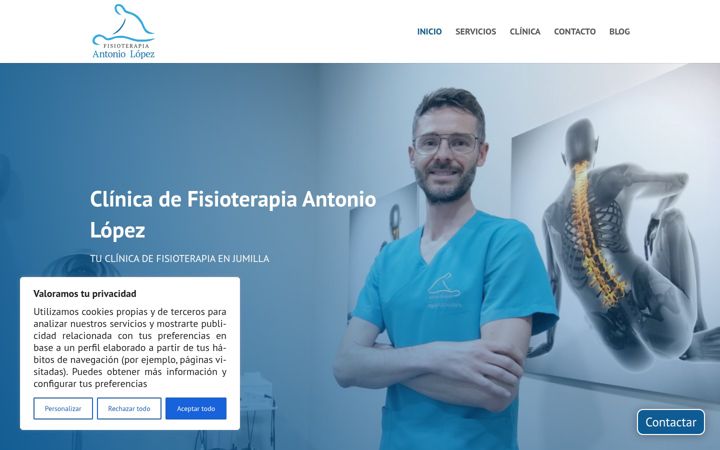 Screenshot of fisioterapiaantoniolopez.es