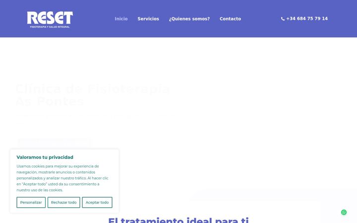 Snímek obrazovky fisioterapiaaspontes.com.es