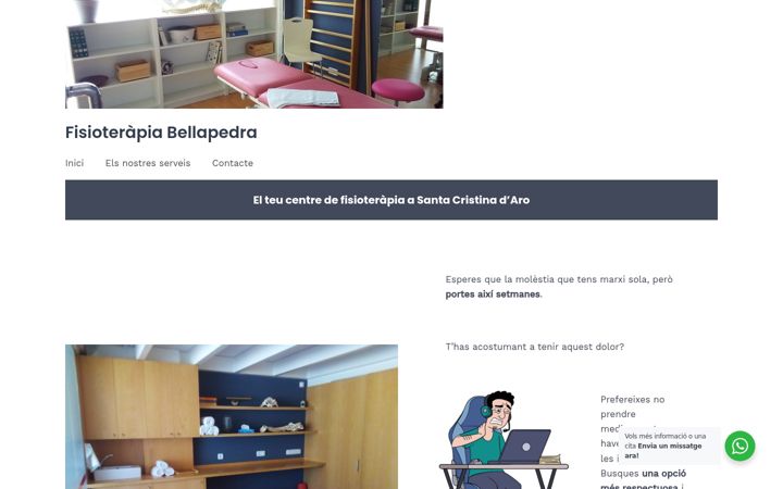 Screenshot of fisioterapiabellapedra.com