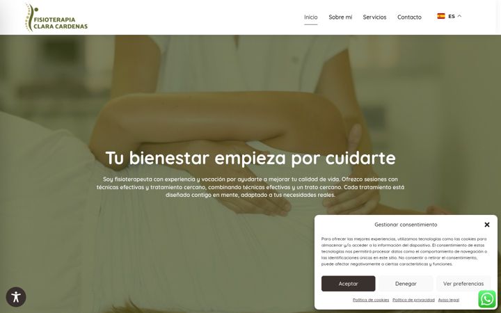 Screenshot von fisioterapiaclaracardenas.es
