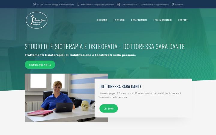 Screenshot of fisioterapiadante.it