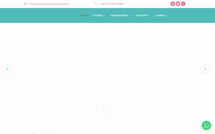 Screenshot of fisioterapiadavila.com.br