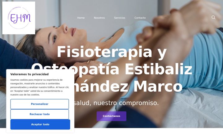 Screenshot of fisioterapiaehm.com