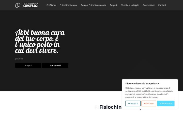 Screenshot of fisioterapiafarnetani.com