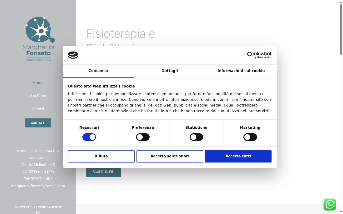 Skärmbild av samtyckesbannern som visades före någon interaktion