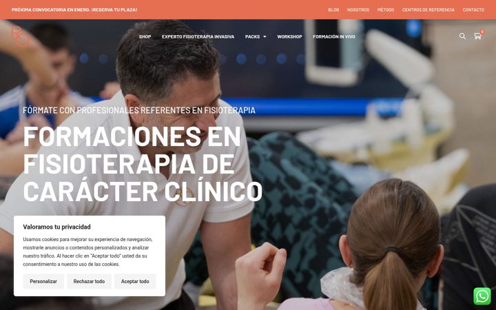 Screenshot of fisioterapiaformacion.com