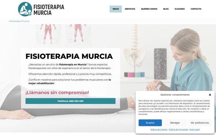 Screenshot ta' fisioterapiamurcia.es