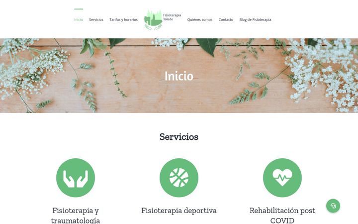 Snímek obrazovky fisioterapiatoledo.es