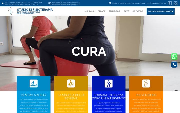 Screenshot of fisioterapiavallebelbo.it
