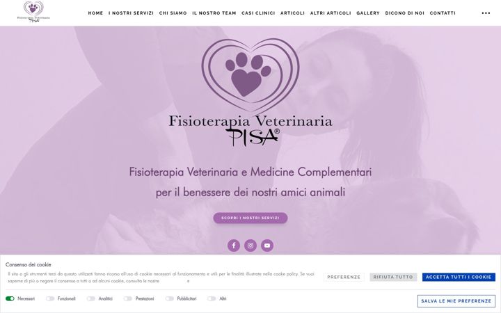 Screenshot of fisioterapiaveterinariapisa.it