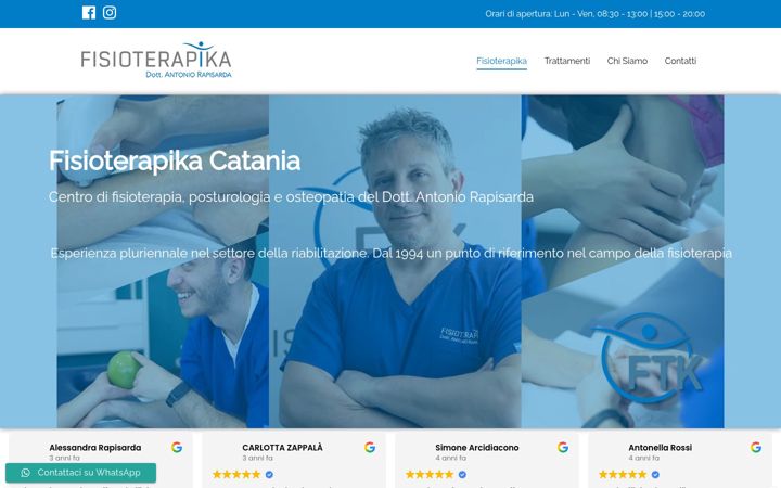 Screenshot of fisioterapikacatania.it