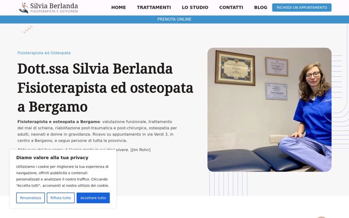 Screenshot of fisioterapista-bergamo.it