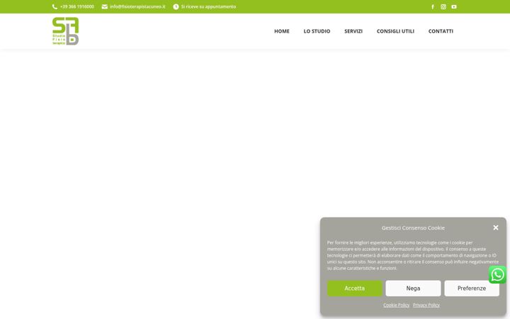Screenshot of fisioterapistacuneo.it