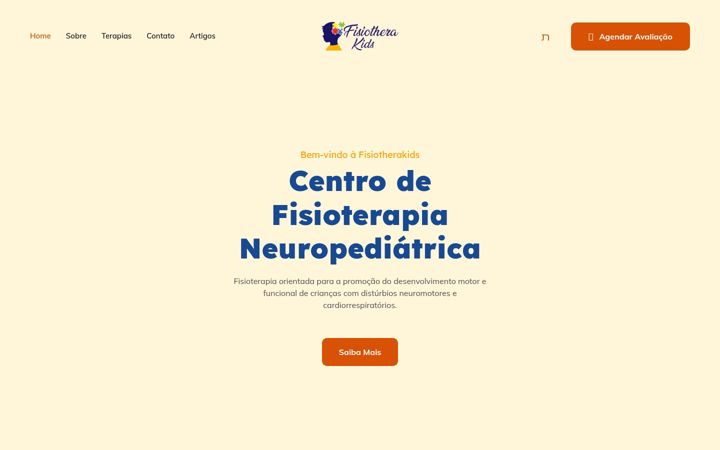 Snímek obrazovky fisiotherakids.com.br