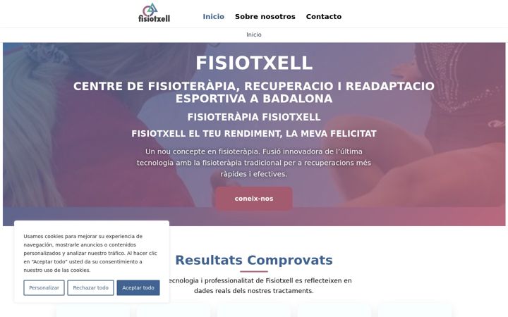 Screenshot of fisiotxell.com
