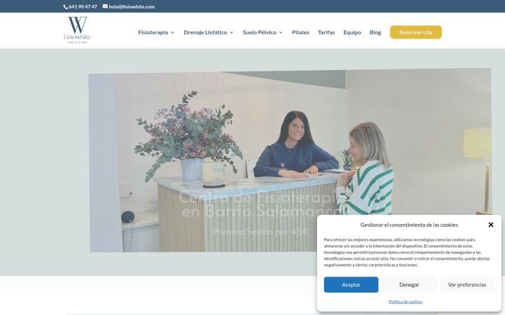 Screenshot of fisiowhite.com