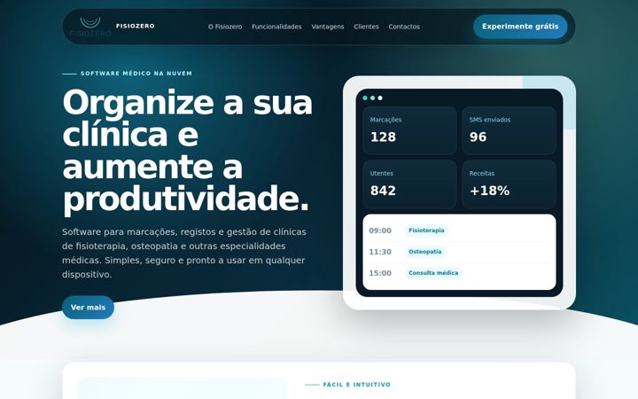 Screenshot ta' fisiozero.pt
