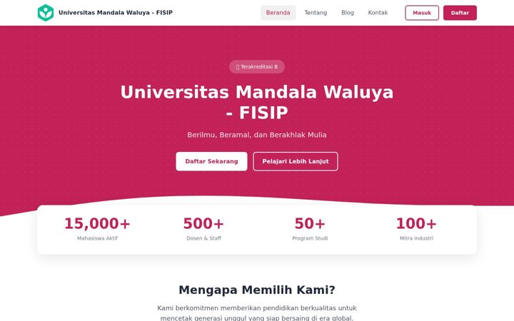 Zrzut ekranu fisipumwbaubau.ac.id