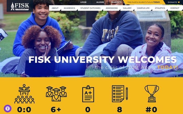 Screenshot of fisk.edu