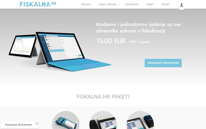 Screenshot of fiskalna.hr