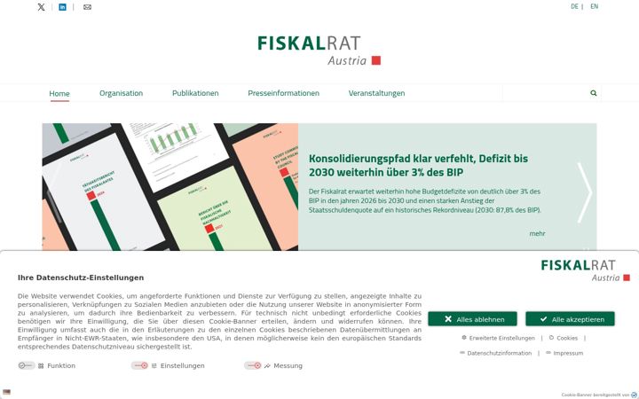 Screenshot of fiskalrat.at