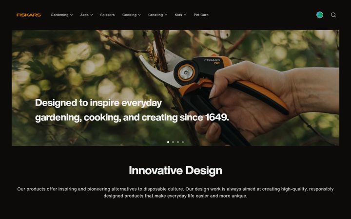 Screenshot of fiskars.cz