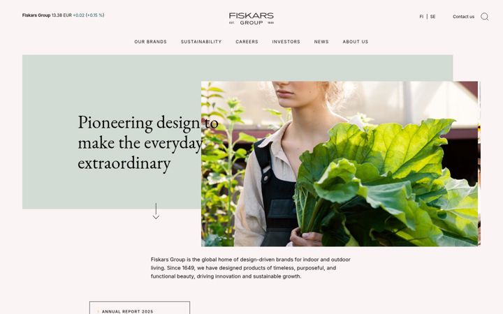 Screenshot of fiskarsgroup.com