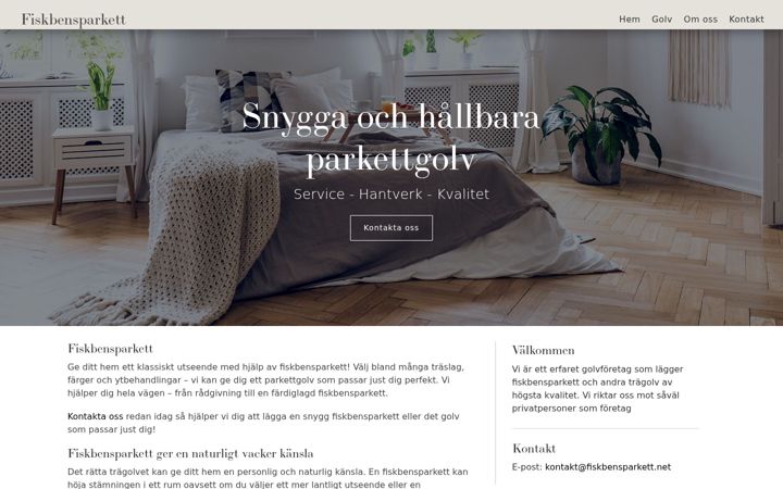 Screenshot of fiskbensparkett.net