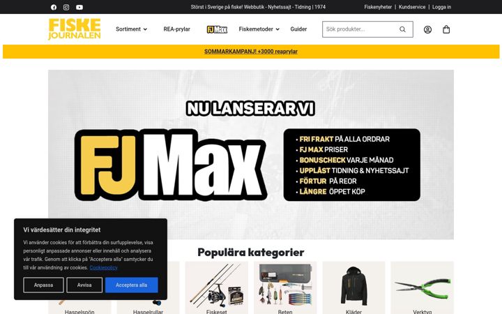 Screenshot of fiskejournalen.se