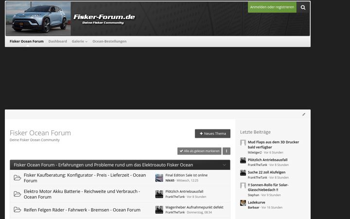 Screenshot di fisker-ocean-forum.de