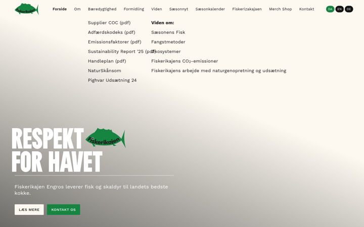Screenshot of fiskerikajen.dk