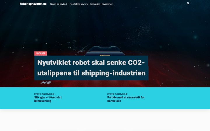 Screenshot of fiskerioghavbruk.no