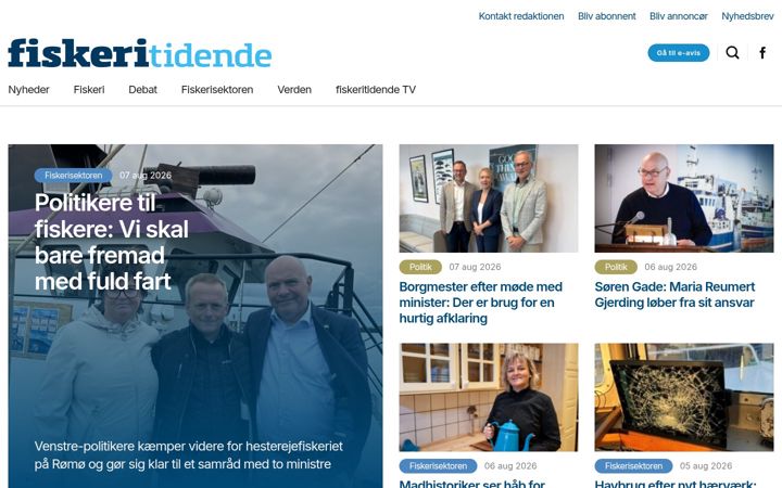 Screenshot of fiskeritidende.dk