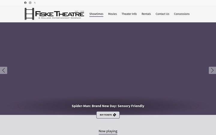 Screenshot of fisketheatre.com